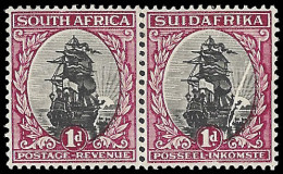 South Africa 1930 1d Ship Centre Printed On Creased Paper - Non Classés