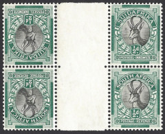 South Africa 1930 ½d Tete-Beche Interpanneau Block, Rare - Unclassified