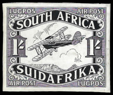 South Africa 1929 Airmails 1/- "Paste-Up" Die Proof, 4 Known - Non Classés