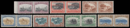 South Africa 1927 London 2d - 10/- Full Set VF/M Perf Down Pairs - Zonder Classificatie