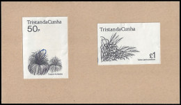 Tristan Da Cunha 1972 Flowering Plants Top Values Die Proofs - Tristan Da Cunha