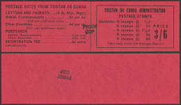 Tristan Da Cunha Booklet 1958 3/6 Red Cover Proofs, Rare - Tristan Da Cunha