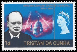 Tristan Da Cunha 1966 Churchill Value & Inscription Misplaced - Tristan Da Cunha