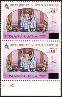 Tristan Da Cunha 1978 7½d On 25P Straight Top To Serif - Tristan Da Cunha