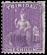 Trinidad 1863 1/- De La Rue File Specimen - Trinidad & Tobago (...-1961)