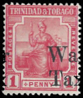 Trinidad & Tobago 1918 War Tax 1d Gross Misplacement Overprint - Trinité & Tobago (...-1961)