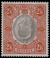 Transvaal Revenues 1902 KEVII 2/6 Inverted Centre - Transvaal (1870-1909)