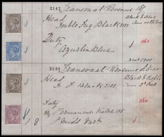 Transvaal Revenues 1902 KEVII De La Rue Ink Recipes 10/-, Â£5 - Transvaal (1870-1909)