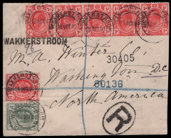 Transvaal 1907 Straightline Wakkerstroom, KEVII Franking To USA - Transvaal (1870-1909)