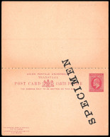 Transvaal 1902 Spectacular Specimen Error On KEVII Reply Card - Transvaal (1870-1909)