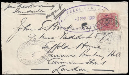 Transvaal 1902 Standerton Large Oval Censor Mark - Transvaal (1870-1909)