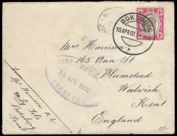 Transvaal 1902 Boksburg Censor Mark, 5 Months Use - Transvaal (1870-1909)