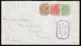 Transvaal 1900 Rare Gezien Postcensor Mark, 3 Colour Franking - Transvaal (1870-1909)