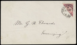 Transvaal 1899 Vurtheim 1d Bisect On Vereeniging Letter - Transvaal (1870-1909)