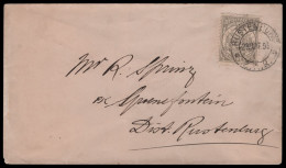 Transvaal 1895 Vurtheim Â½d Franking Rustenburg To Groenfontein - Transvaal (1870-1909)