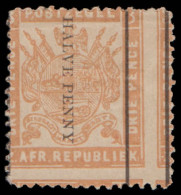 Transvaal 1885 "Halve Penny" On 3d Dramatic Misperforation - Transvaal (1870-1909)