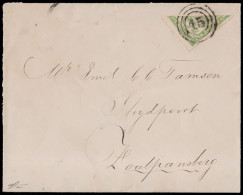 Transvaal 1883 Envelope With Bisected Celliers 1/-, Rare - Transvaal (1870-1909)