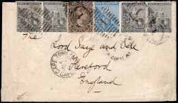 Transvaal 1880 QV Bourne Combination Franking Letter 6d+6d - Transvaal (1870-1909)