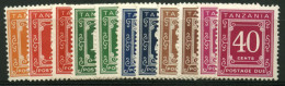 Tanzania Postage Due 1969-71 Set With Both Papers VF/M  - Tanganyika (...-1932)
