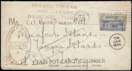 Tonga 1938 Tin Can Mail Incoming From USA - Tonga (1970-...)