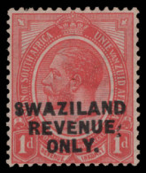 Swaziland Revenues 1913 South Africa KGV 1d Overprinted - Swasiland (...-1967)