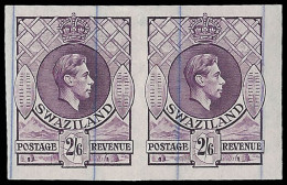 Swaziland 1938 KGVI 2/6 Imperf Printer's Working Plate Proofs - Swaziland (...-1967)