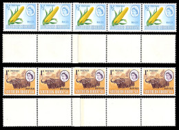 Southern Rhodesia 1964 ½d & 1d Coil Strips With Joins UM  - Autres & Non Classés