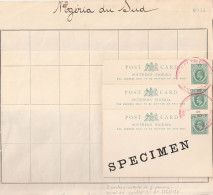 Southern Nigeria 1912 Madagascar UPU KEVII ½d Cards - Altri & Non Classificati