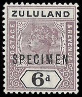 Zululand 1894 QV 6d Specimen VF/M Broken "M" In Specimen - Zoulouland (1888-1902)