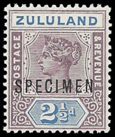 Zululand 1894 QV 2Â½d Specimen VF/M Broken "M" In Specimen - Zoulouland (1888-1902)