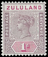 Zululand 1894 QV 1d Shaved "Z" VF/M  - Zululand (1888-1902)