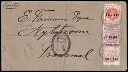 Zululand 1896 Letter With Postal Fiscal 1d Franking - Zululand (1888-1902)