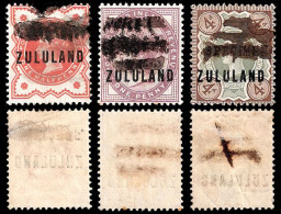 Zululand 1888 ½d, 1d & 4d Somerset House Trials - Zoulouland (1888-1902)