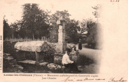 CPA Lussac Les Château 86 Monument Commémoratif Du Connétable Anglais Jean Chandos 1904 - Lussac Les Chateaux