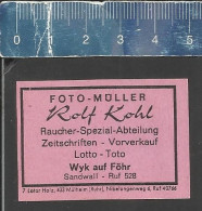 FOTO MÜLLER WYK AUF FÖHR  -  ALTES DEUTSCHES STREICHHOLZ ETIKETT - OLD MATCHBOX LABEL GERMANY - Boites D'allumettes - Etiquettes