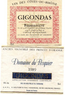 K1202 - Lot De 4 Étiquettes - GIGONDAS - Other & Unclassified