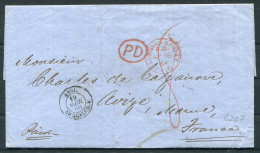 1866 GB "Lombard Street Paid" Entire - Avize France - Storia Postale