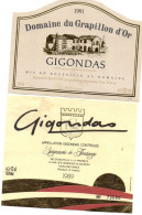 K1202 - Lot De 2 Étiquettes - GIGONDAS - Otros & Sin Clasificación