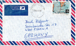 74880 - Südafrika - 1992 - 65c Antarktisvertrag EF A LpBf CAPE TOWN -> Deutschland - Cartas & Documentos