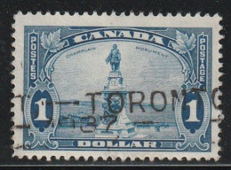 CANADA - N°189 Obl (1935) 1d Bleu : Monument De Champlain - Oblitérés