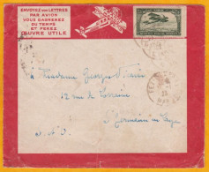 31 01 1923 - Précurseur Avion Ligne Latécoère France-Maroc - Enveloppe De Fez Vers St Germain En Laye - Affrt 75 C - Airmail