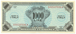 1000 LIRE OCCUPAZIONE AMERICANA IN ITALIA MONOLINGUA BEP 1943 SUP- - Geallieerde Bezetting Tweede Wereldoorlog