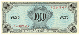 1000 LIRE OCCUPAZIONE AMERICANA IN ITALIA MONOLINGUA BEP 1943 SUP- - Ocupación Aliados Segunda Guerra Mundial