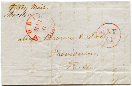 ETATS UNIS - MOBILE + WAY 11 SUR LETTRE DE NEW-ORLEANS POUR PROVIDENCE, 1848 - Covers & Documents