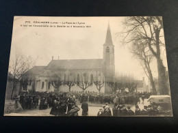 COULMIERS - La Place De L’Eglise Le Jour De L’Anniversaire De La Bataille Du 9 Novembre 1870 - Coulmiers