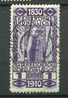 26230 Autriche N°132° 1k. Violet 80è. Anniversaire De  François-Joseph 1er  1910  TB - Gebraucht