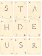 Lot De 52 Cartes à Jouer Artisanales + Règle Du Jeu Manuscrite, Lettres De L'alphabet - Carte Da Gioco