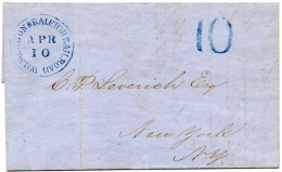 ETATS UNIS - WILMINGTON & RALEIGH RAILROAD SUR LETTRE DE CHARLESTON, 1849 - Storia Postale