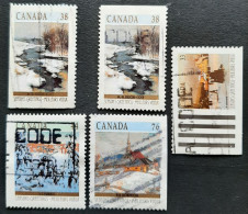 Canada 1989  USED  Sc1256 -1259,   Edges Christmas 1989. - Gebraucht