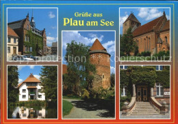 72457620 Plau See Rathaus Kirche Sankt Marien Burgturm Plau - Plau